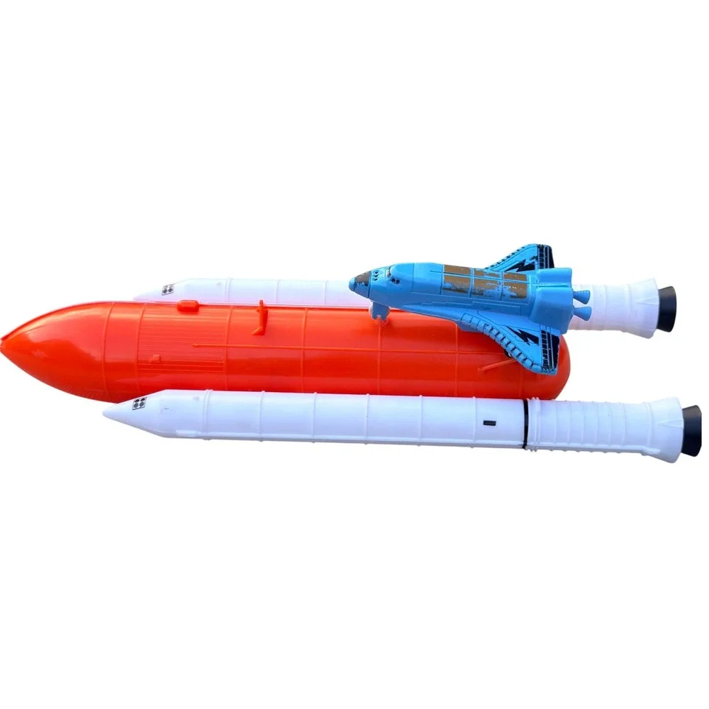 Realtoy Space Shuttle Rocket Toy Blue Diecast Orbiter Orange Tank Boosters NASA